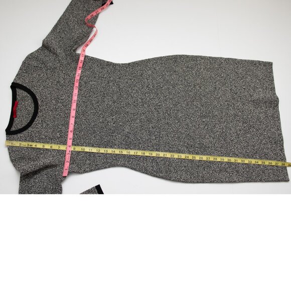 CH Carolina Herrera Dress Jacquard Knit Midi Long Sleeve Black White Size Small - Picture 5 of 6